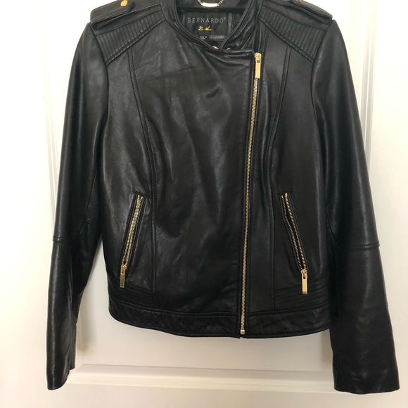 Bernardo Black Buttery Soft Leather Moro Jacket - Picture 1 of 8